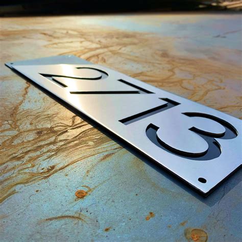 metal house address sign